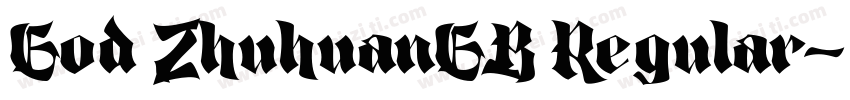 God ZhuhuanGB Regular字体转换